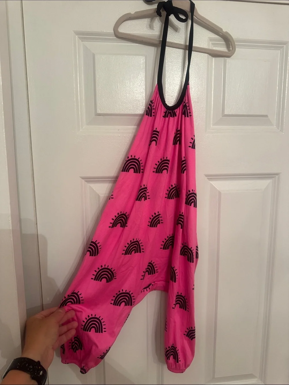 Pixielane Pink Rainbow Halter Romper